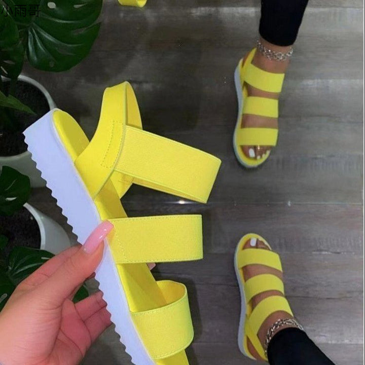 Damen Sportliche Riemchen-Sandalen mit elastischen Gurten und flexibel gepolstertem Fußbett Drune
