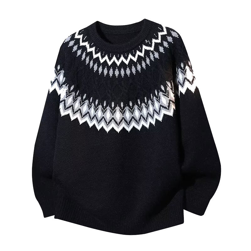 Damen Modischer Grobstrickpullover mit Zopfdesign Drune