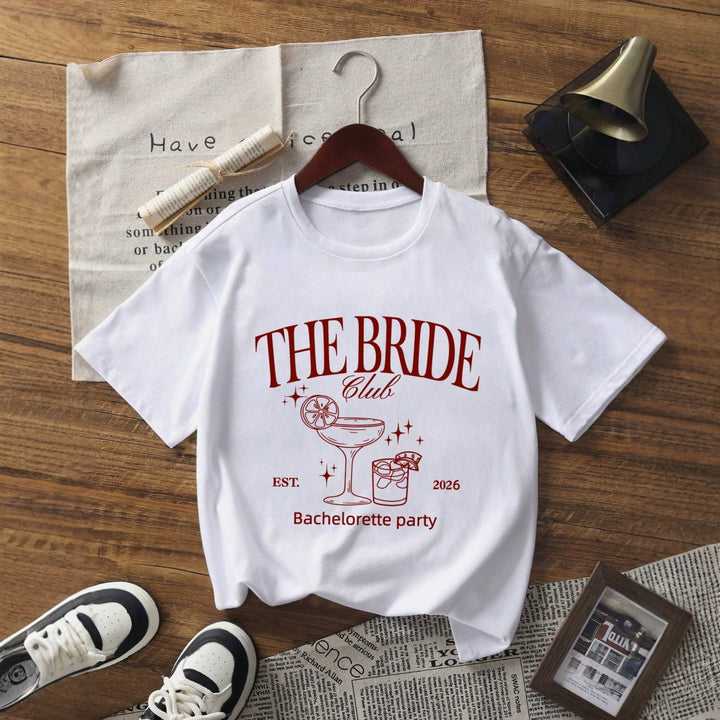 Damen oversized Bachelorette T-Shirt mit exklusivem Print Drune