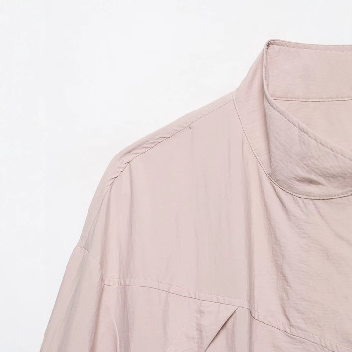 Damen Wasserabweisende Oversize-Parka mit Taillenraffung und Ballonärmeln Drune