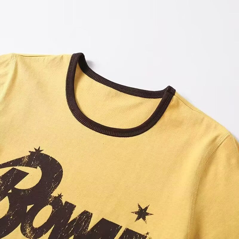 Damen Vintage T-Shirt mit Rundhalsausschnitt Drune