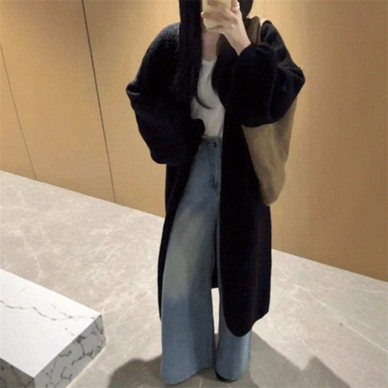 Damen Oversized Wohndress Drune