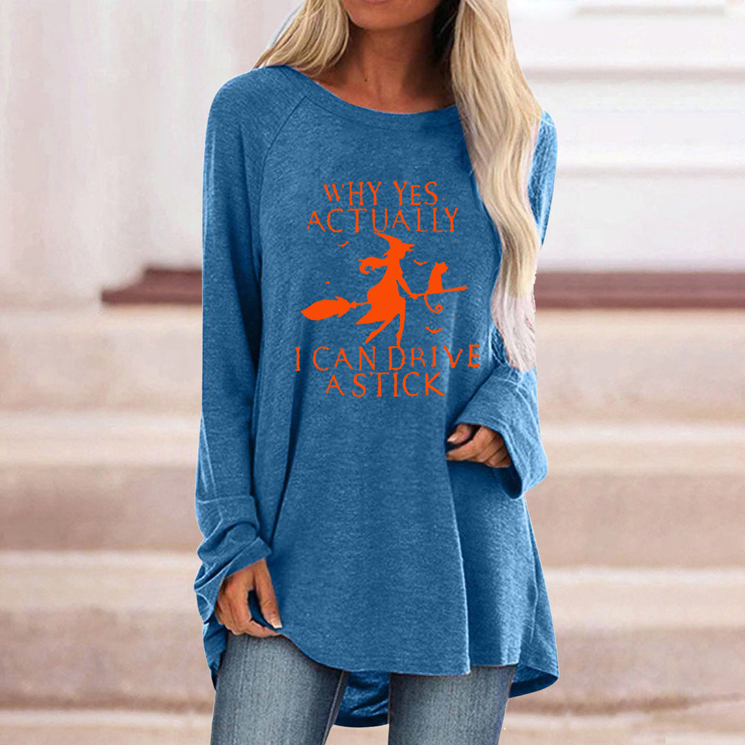 Damen Sweatshirt mit kreativem Halloween-Design und weiten Ärmeln Drune