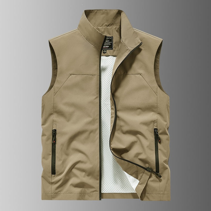 Herren Atmungsaktive Utility‑Weste mit Mesh‑Futter, wind- & wasserabweisender Außenlage & Reißverschlusstaschen Drune