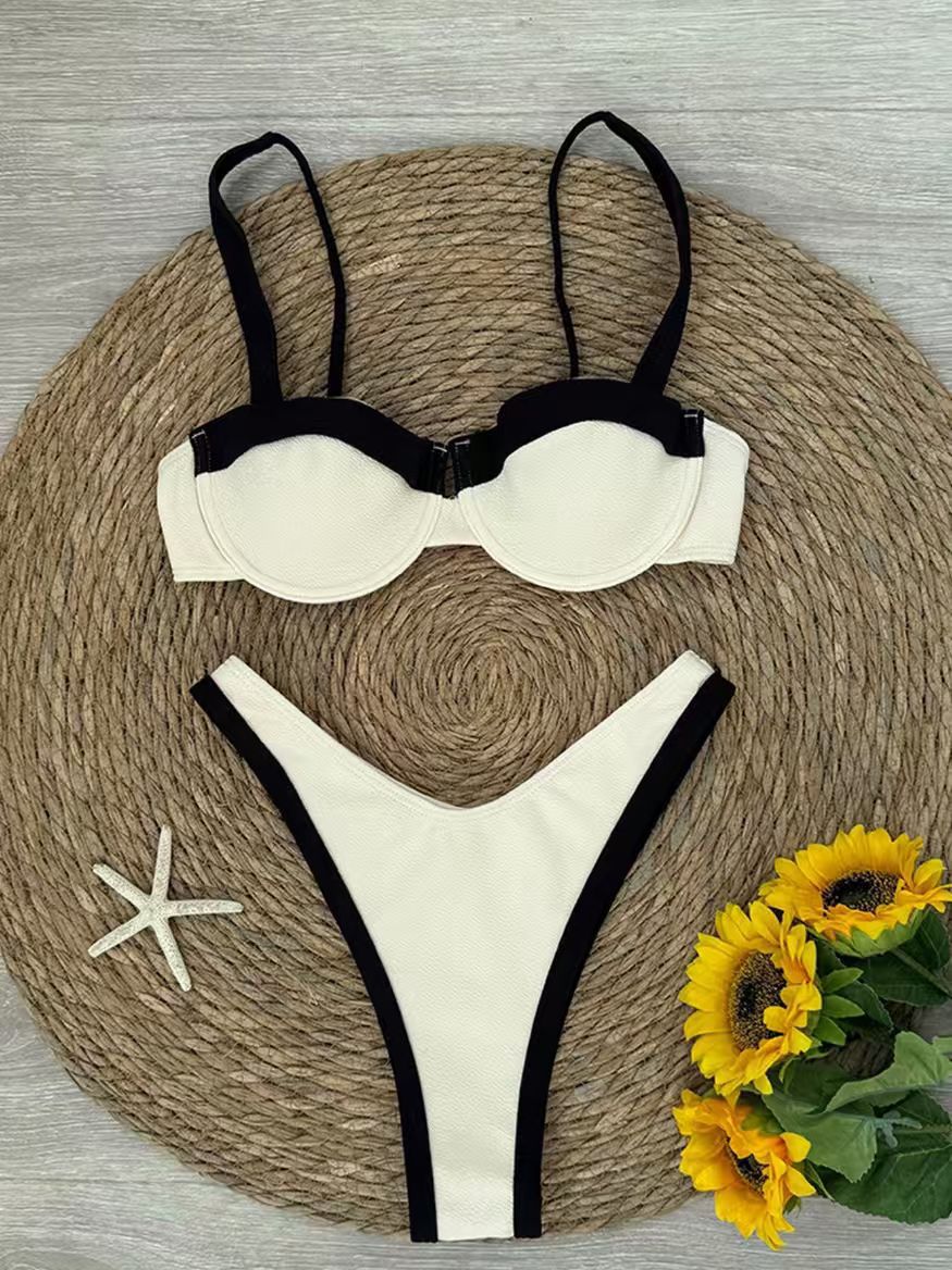 Damen Push-Up-Bikini mit kontrastierenden Akzenten Drune