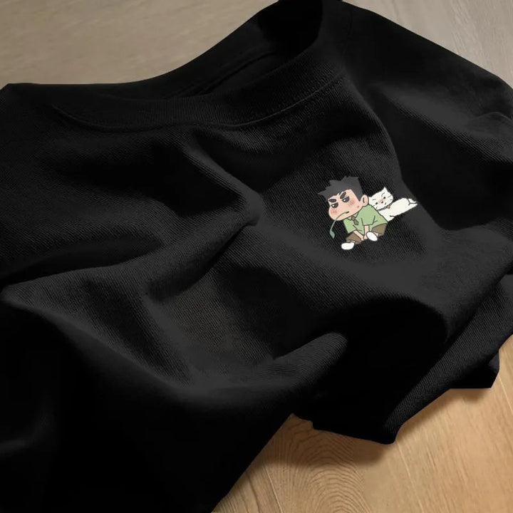 Damen Sweatshirt mit kreativem Cartoon-Motiv Drune
