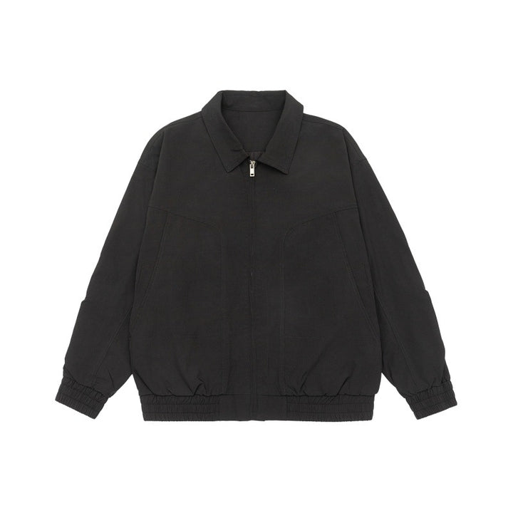 Unisex Oversize-Blousonjacke mit Hemdkragen und elastischem Bund Drune