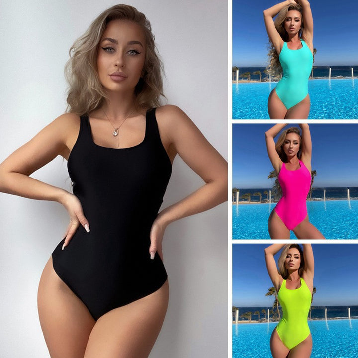 Damen Eleganter Einteiler Badeanzug Drune