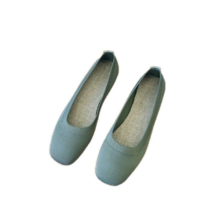 Damen atmungsaktive Ballerinas aus flexiblem Stoff Drune