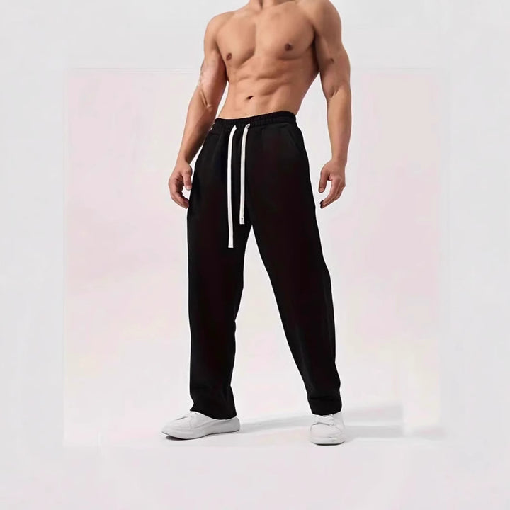 Herren nan locker sitzende Jogginghose aus Baumwollmischung mit elastischem Bund und Seitentaschen Drune