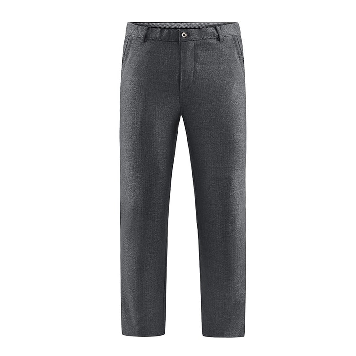 Herren Tailored-Chinohose mit geradem Bein, Gürtelschlaufen & Wiener Naht Drune