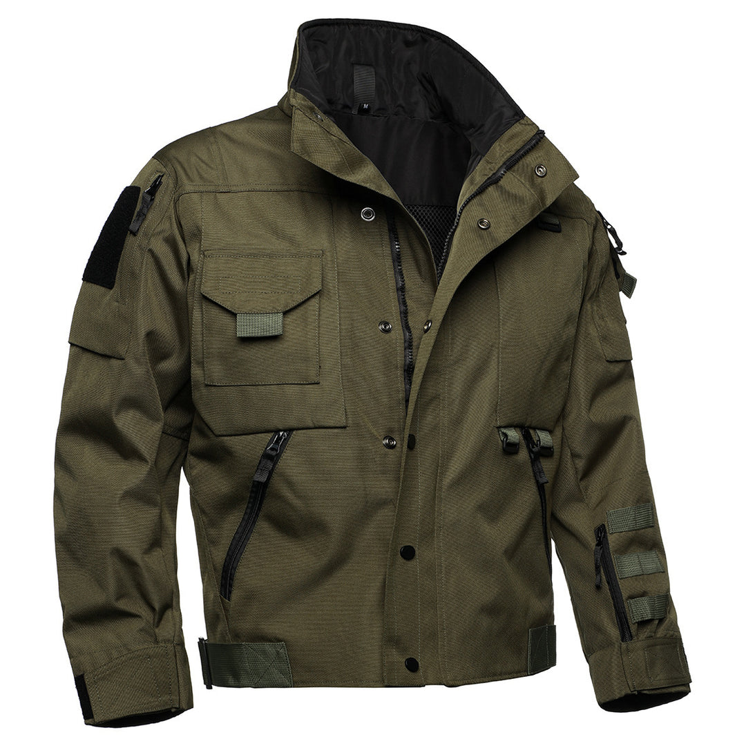 Herren Tactical Field Jacke mit Multi‑Taschen, verstellbaren Bündchen und wasserabweisender Ripstop‑Qualität Drune