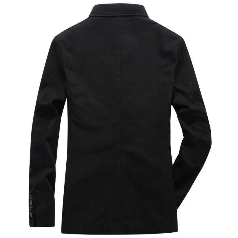 Herren Sakko im Casual-Canvas-Look mit kontrastiertem Innenfutter und aufgesetzten Taschen Drune
