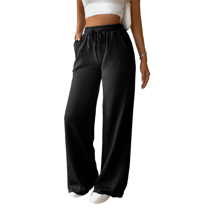 Damen nan weite Loungehose mit elastischem Bund, Kordelzug und seitlichen Eingrifftaschen Drune