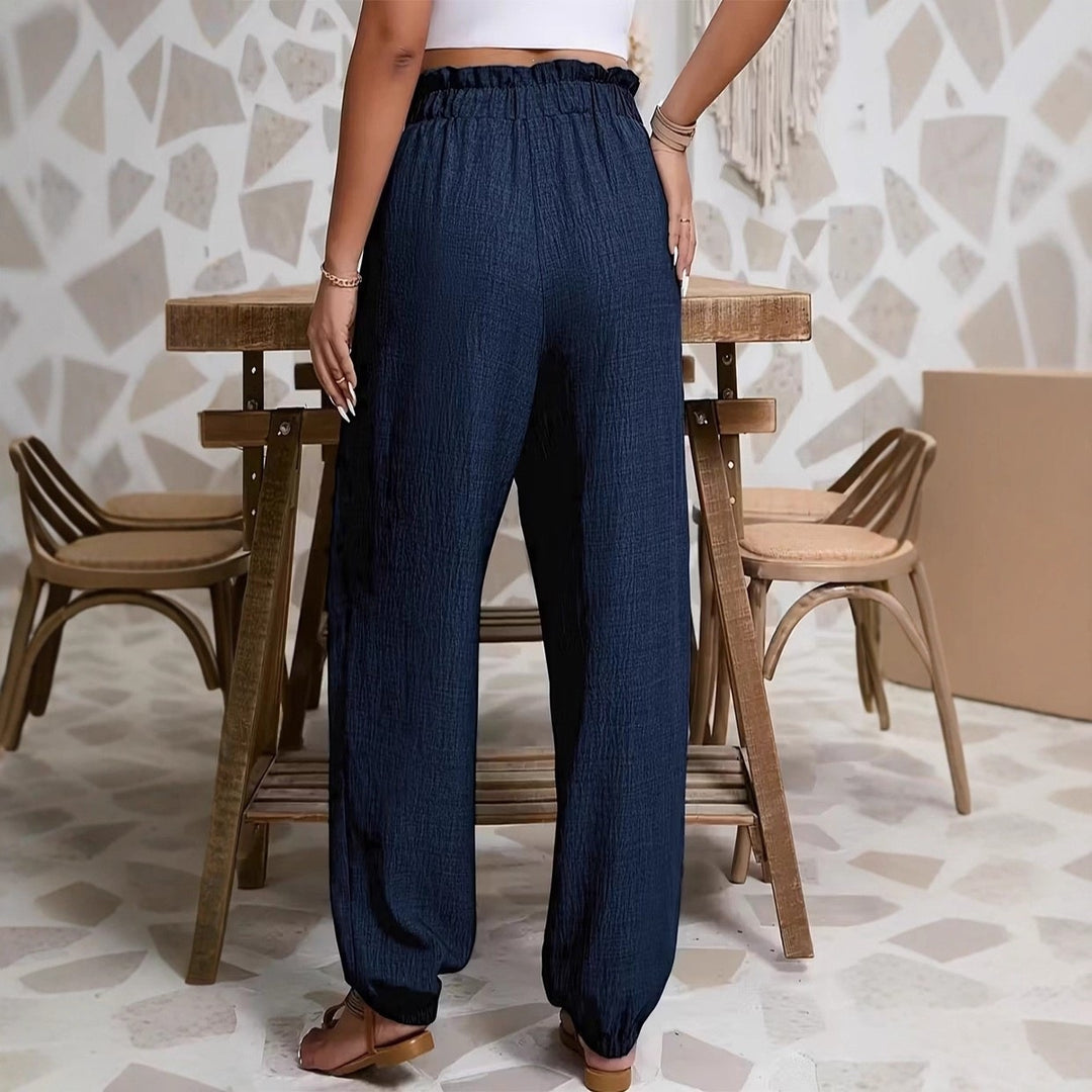 Damen weite Paperbag-Hose Drune