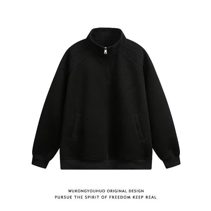 Damen Sportlicher Pullover mit Stehkragen Drune