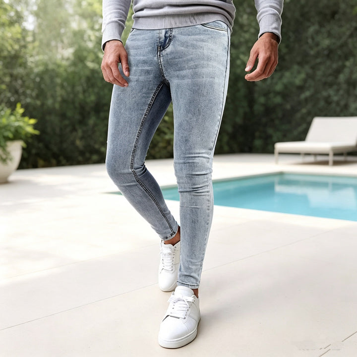 Herren Slim-Fit Denimhose Drune