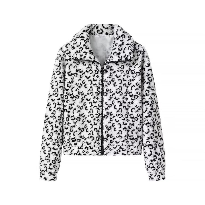 Damen nan kuschelige Teddy-Fleece Jacke mit Stehkragen und durchgehendem Reißverschluss Drune