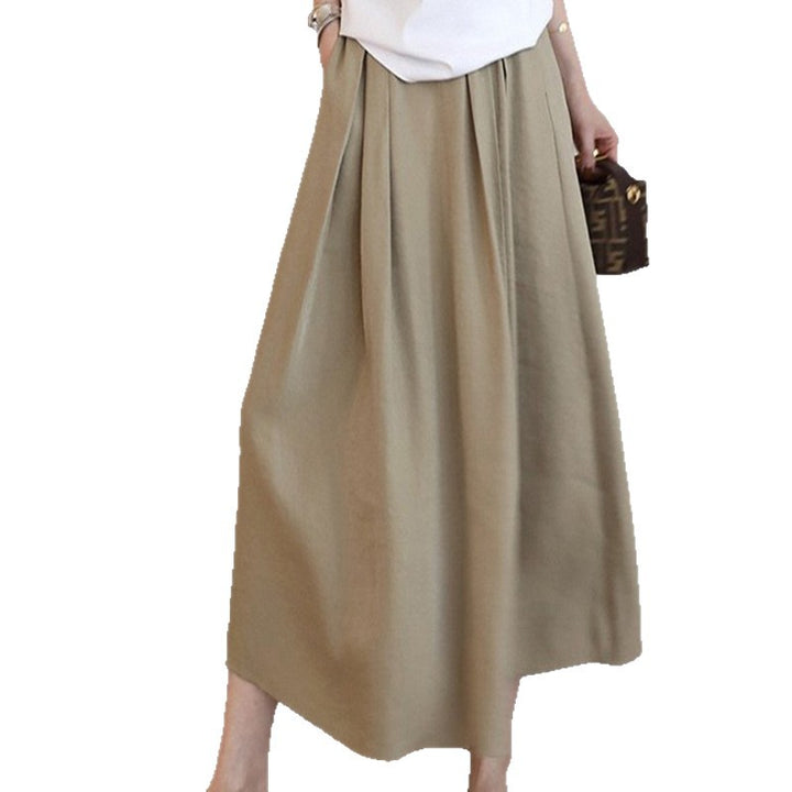 Damen Eleganter Midirock mit schmeichelndem Faltenwurf Drune