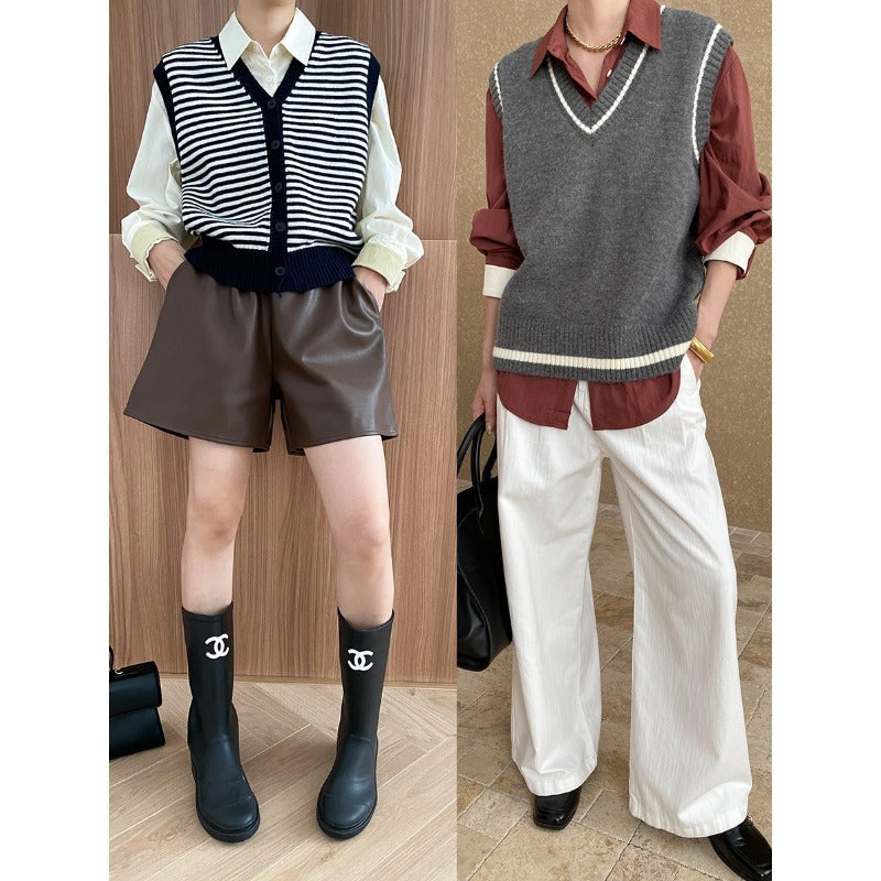 Damen lässige Oversized-Hemdbluse mit feinen Details und Kontrastärmeln Drune