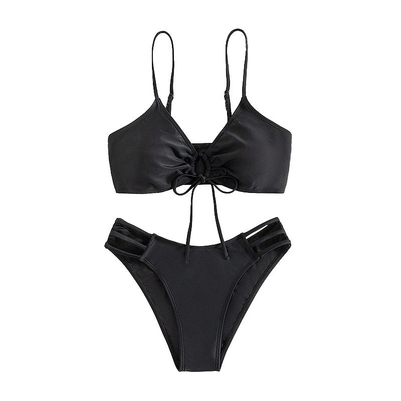 Damen Triangel-Bikini mit raffiniertem Schnür-Detail Drune