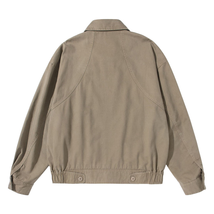 Unisex Kurz geschnittener Utility-Blouson mit Hemdkragen und elastischem Saum Drune