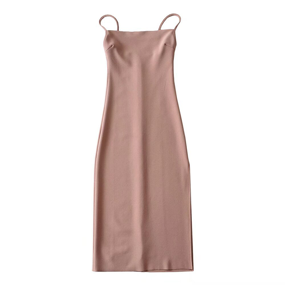 Damen langes Abendkleid mit elegantem Schlitz Drune