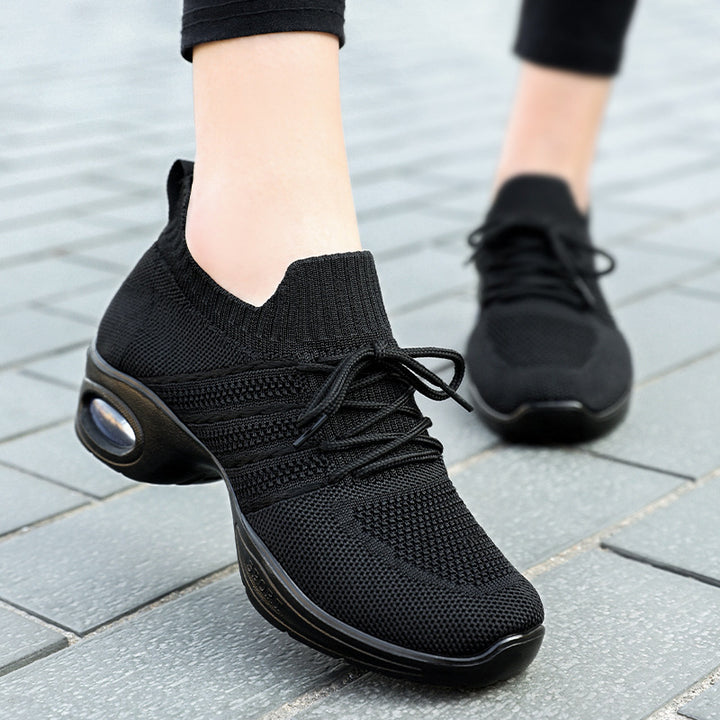 Damen nan avantgardistischer Strick-Plateau-Sneaker mit gepolsterter Air-Unit, sockenähnlichem Einstieg und ergonomischem Memory-Fußbett Drune
