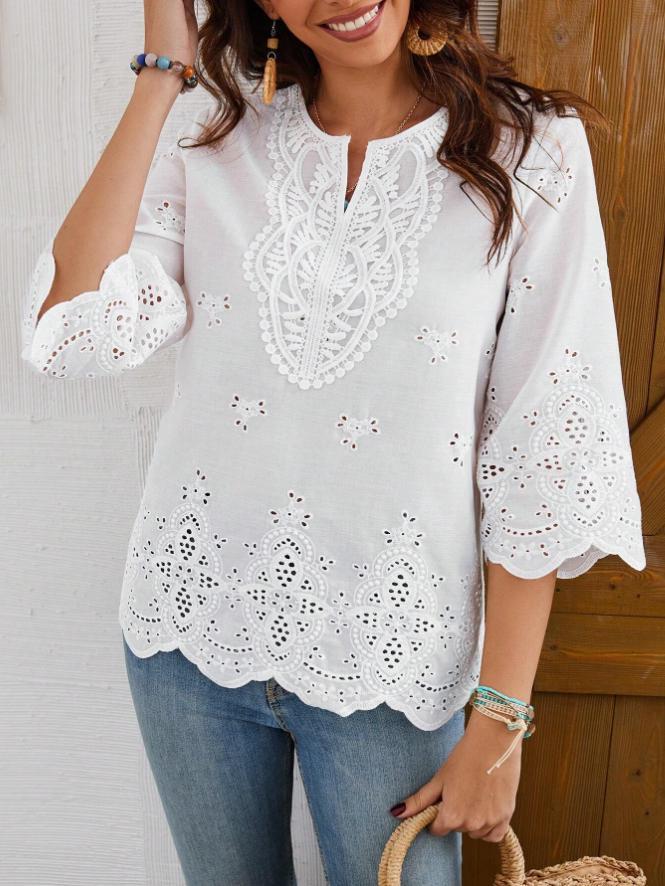 Damen Spitzenbluse Drune