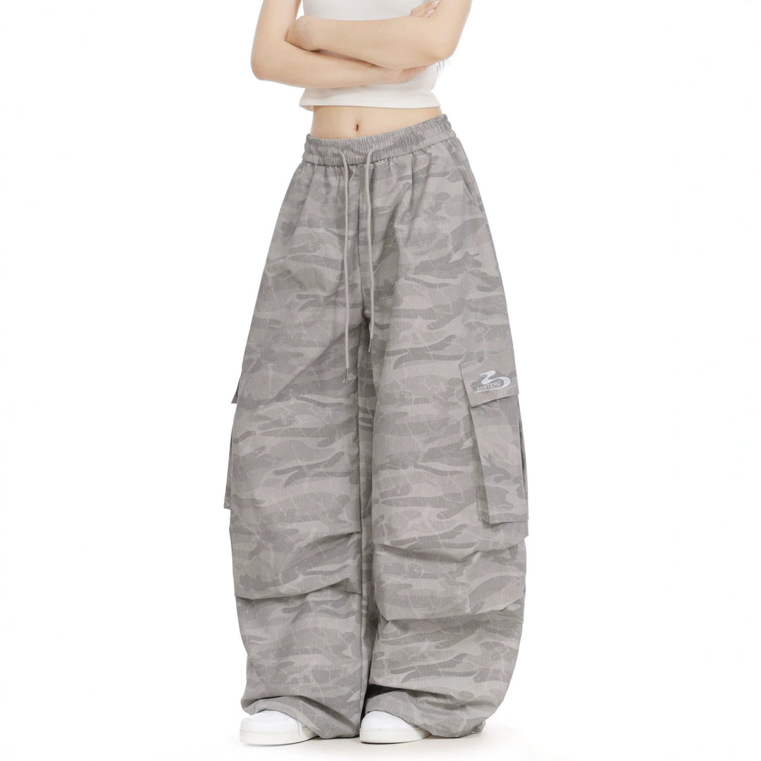 Damen Lässige Cargo-Hose im Camouflage-Design Drune