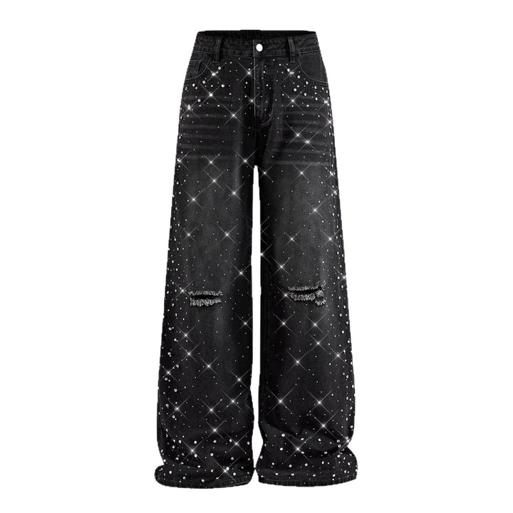 Damen Veredelte Jeans mit weitem Bein Drune