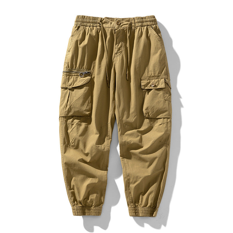 Herren Cargo-Jogger mit Reißverschluss-Utilitytasche, Schlüsselring und elastischem Tunnelzugbund Drune