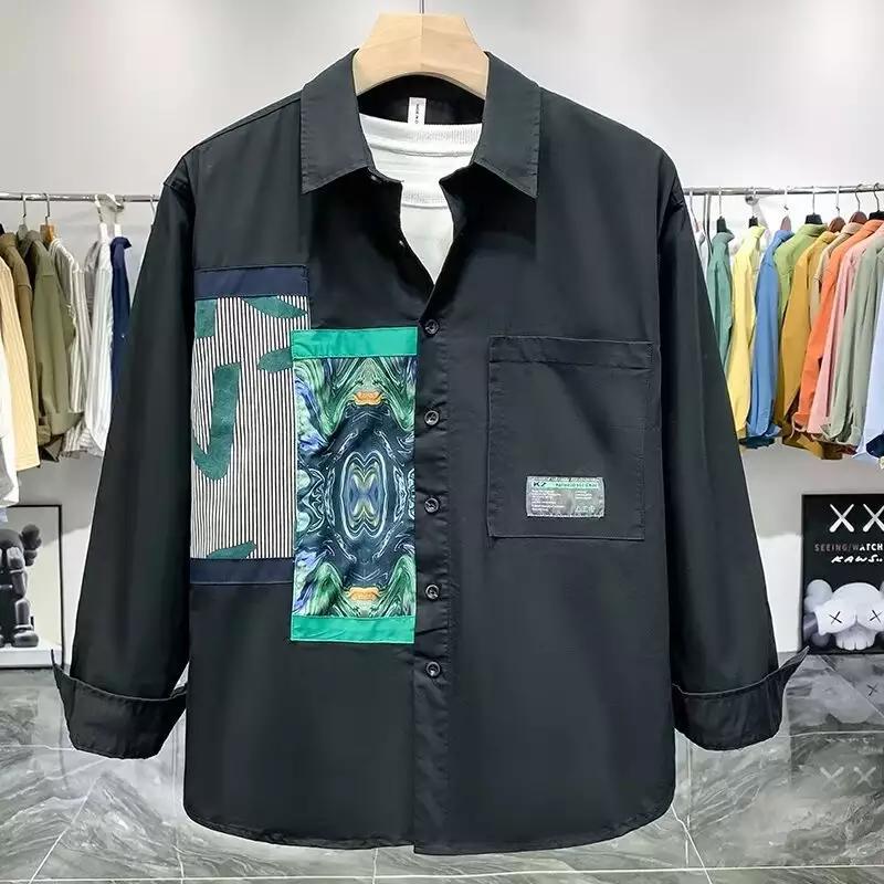 Herren lässiges Hemd mit modischen Design-Elementen und praktischen Taschen Drune