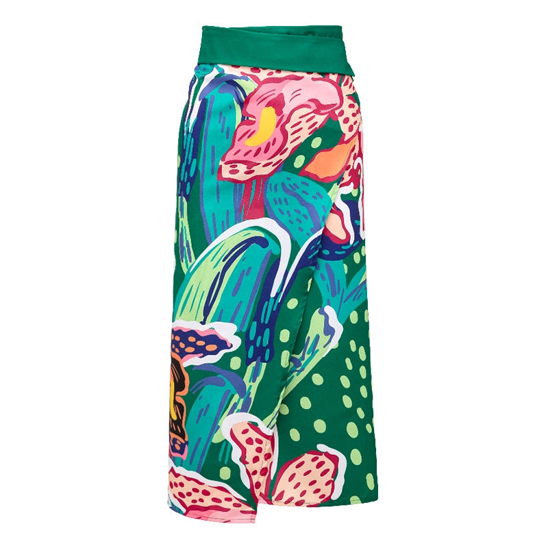 Damen Badeanzug Set mit farbenfrohem Muster Drune