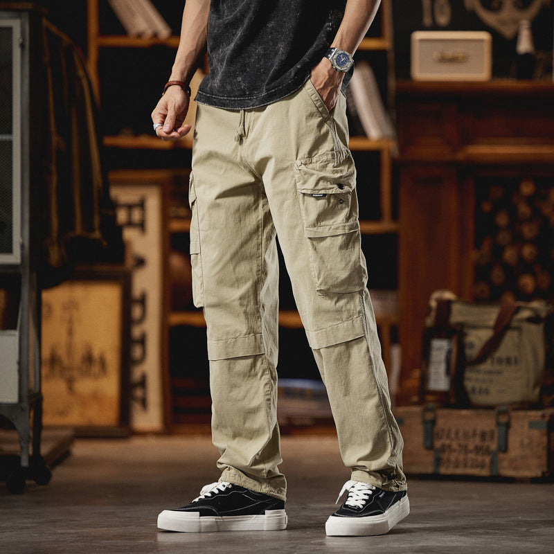 Herren Lässige Cargohose im Utility-Look mit Tunnelzugbund, Multifachtaschen und Kniepaneelen Drune