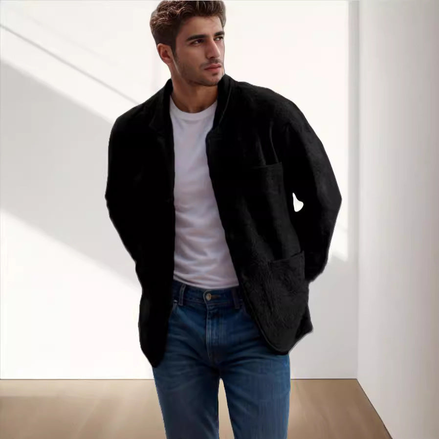 Herren Übergangsjacke aus hochwertigem Material mit stilvollem Kragen und praktischen Taschen Drune