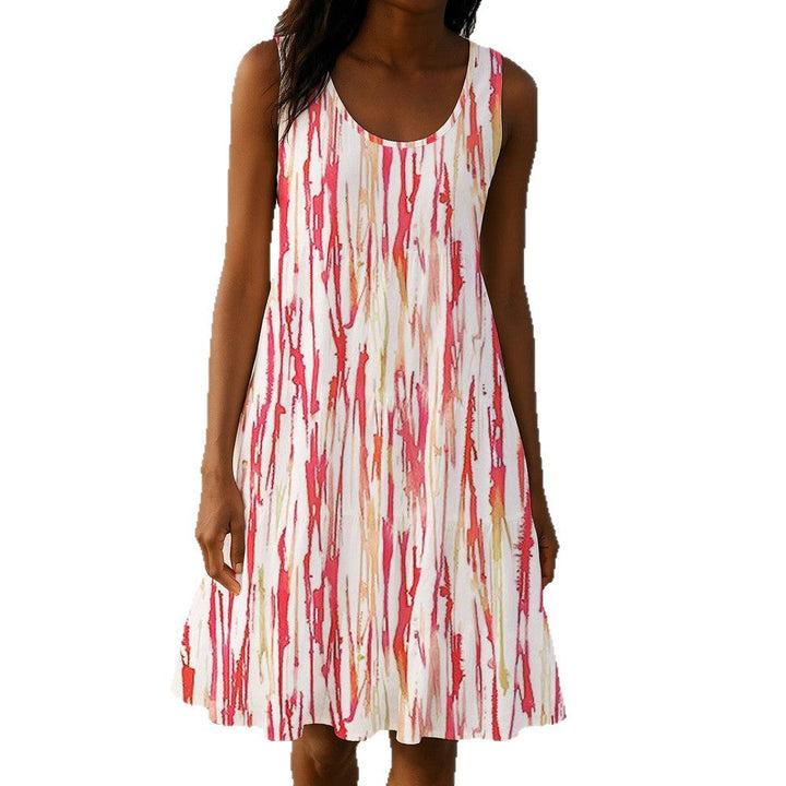 Damen Sommerliches A-Linien Kleid mit einzigartigem Ombre-Design Drune