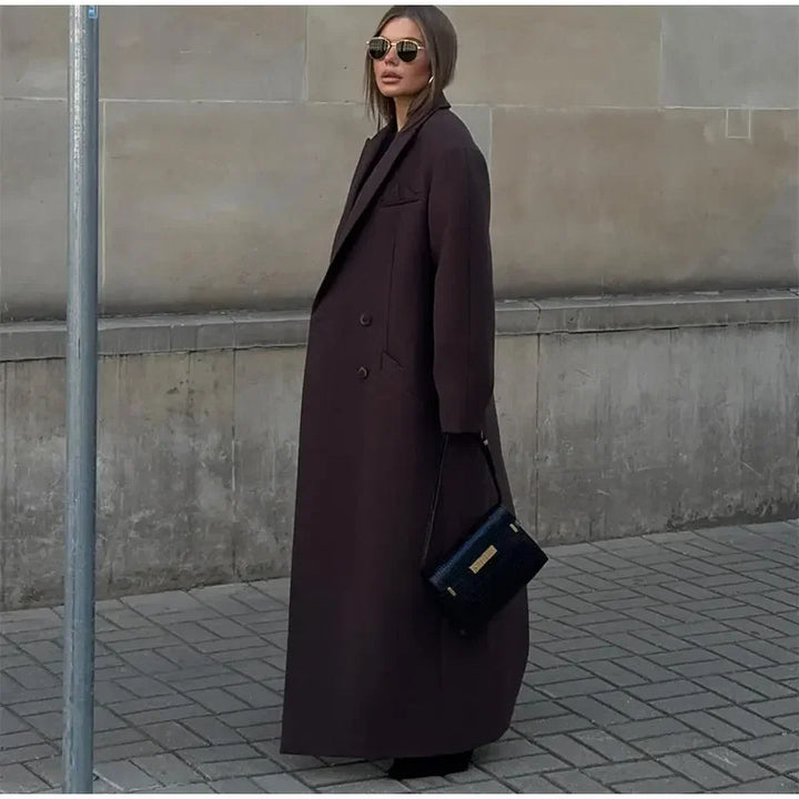 Damen Oversized Wollmantel Drune