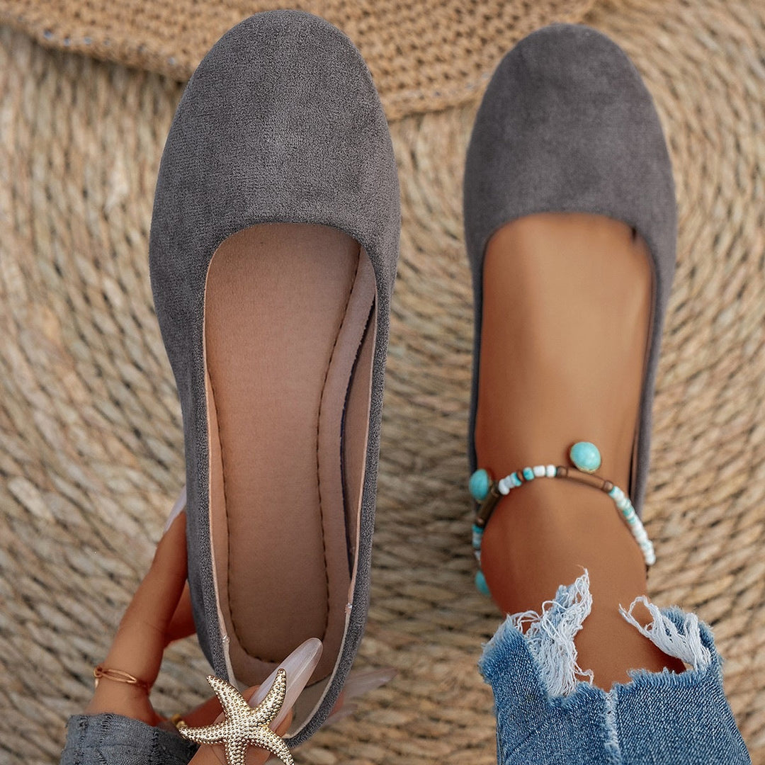 Damen Ballerinas aus weichem Wildleder Drune
