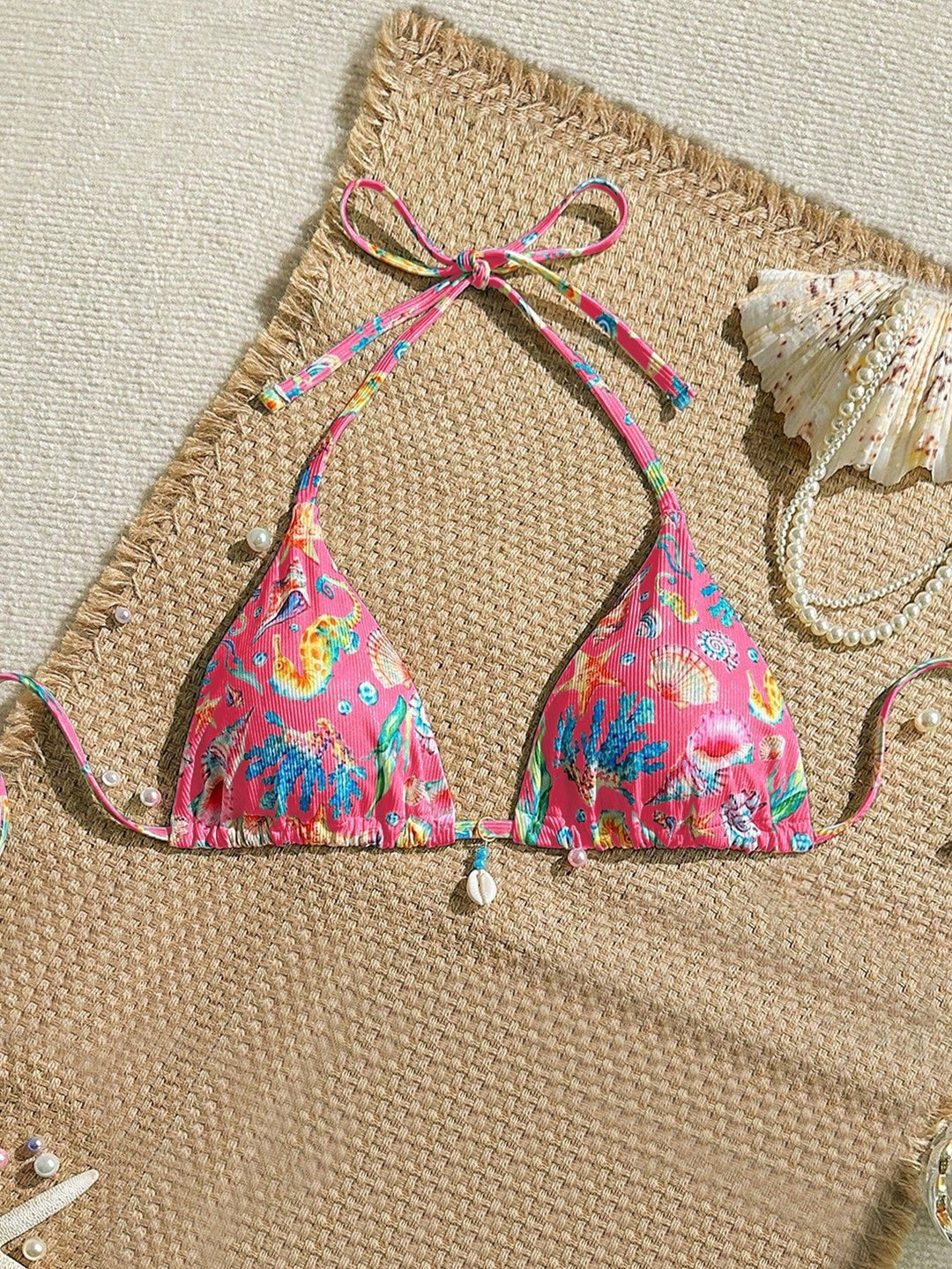 Damen Triangel-Bikini mit Muschel-Details Drune