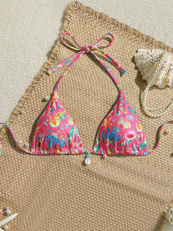 Damen Triangel-Bikini mit Muschel-Details Drune