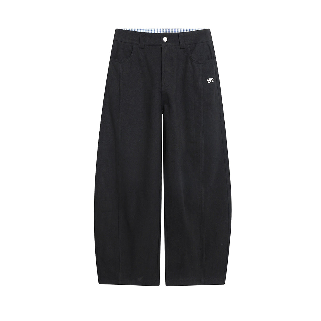 Damen Weitgeschnittene modische Stoffhose Drune
