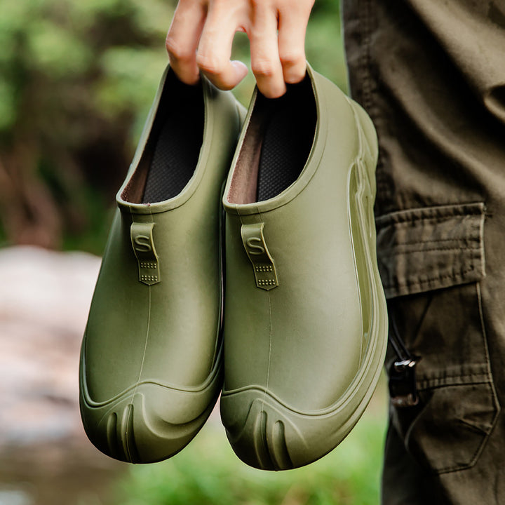 Herren Robuste wasserdichte Outdoor‑Clogs aus Vollgummi mit griffiger Profilsohle Drune