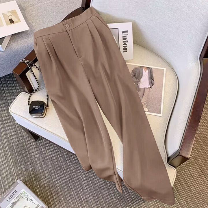 Damen Elegante und weite High-Waist-Hose Drune