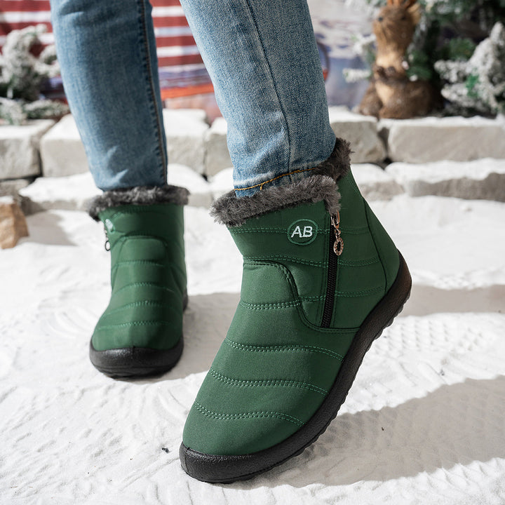 Damen Winterstiefel mit praktischem Reißverschluss und kuscheligem Innenfutter Drune