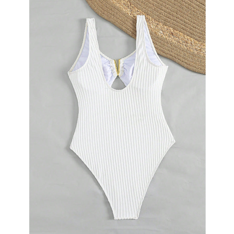 Damen High-Waist Badeanzug mit Cut-Out Drune