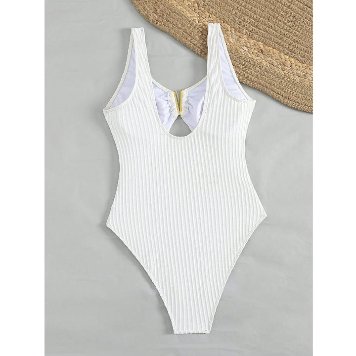 Damen High-Waist Badeanzug mit Cut-Out Drune