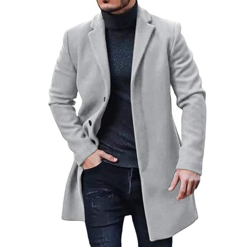Herren klassischer Woll-Mantel Drune
