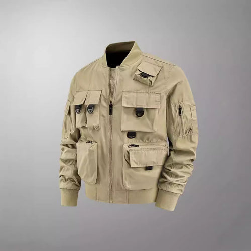 Herren taktische Multifunktionale Bomberjacke mit mehreren Taschen Drune