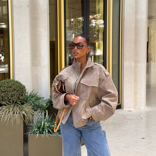 Damen Utility-Jacke mit Schulterklappen und praktischen Taschen Drune